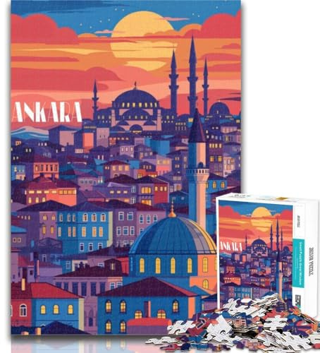 1000 Teile für Teenager, Ankara Twilight-Puzzles, 1000 Teile für Erwachsene, Spielzeug, Lernspiele, Stressabbau, Künstlersammlung, Bildende Kunst, 26x38cm