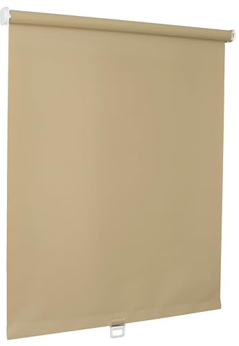 Print Cycero packaging Springrollo - Mittelzugrollo - 200 x 180 cm Hellbeige - Lichtdurchlässig Mittelzugrollo, Zugrollo - Tageslicht Schnapprollo - Verdunkelungsrollo - Standard Stoff Rollo
