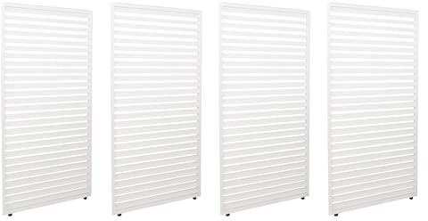 Mendler 4er-Set Aluminium Paneele für Pergola HWC-L46 204x369cm - weiß | Terrassenüberdachung, Lamellenpaneel, Modul