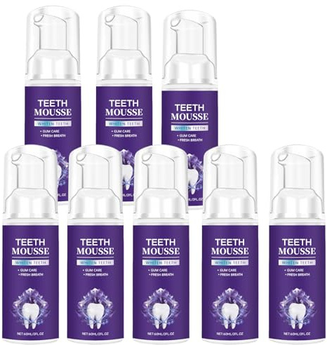 Reinigungsschaum-Zahnpasta, Hydroxylapatit-Zahnpasta, Zahnaufhellungsschaum. Zahnfleischpflege, erfrischender Atem, Tiefenreinigung, Minzgeschmack, Reisegröße (8Pcs)