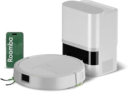 iRobot Roomba® 115 Combo robot aspirapolvere lavapavimenti, 15.000 Pa | Con AutoEmpty™ dock, stazione autosvuotamento, SmartScrub™, mappatura ClearView™ LiDAR, aspirazione e lavaggio 2 in 1, nero