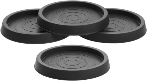 KALLORY Coupelles en Caoutchouc Antidérapantes pour Meubles, Dessous de Verre pour Meubles Ronds, Résistance à l'usure la Casse, Lot de 4 Pièces, pour Salon et Table