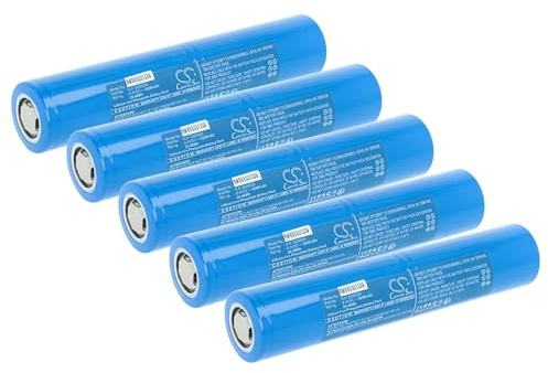 vhbw 5X Akku Ersatz für Maglite ILIF-3006526 für Taschenlampe Kopflampe (3200 mAh, 6,4 V, Li-Ion)