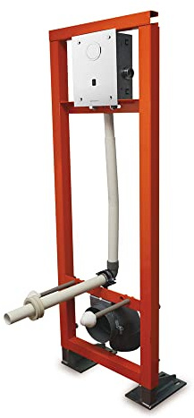 Bastidor autoportante para inodoro con fluxor electrónico PRESTO SENSIA PILA CROMO
