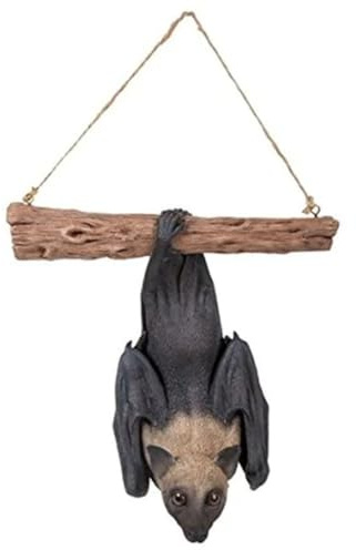 Real Life Hanging Fruit Bat Highly Detailed Frost Resistant Resin Home Garden Lawn Decoration Ornament XRL-FYFB-D