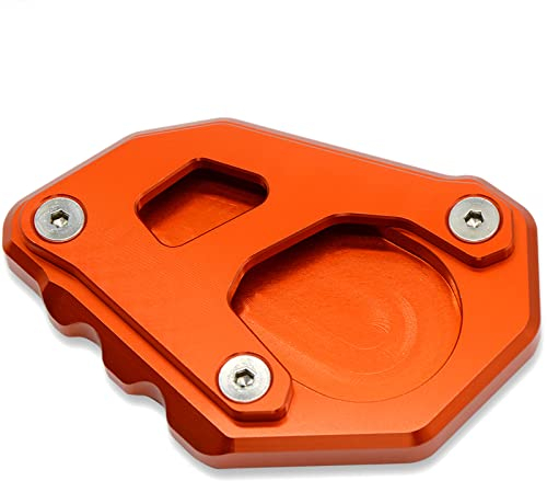 MZ-STORE 1050 1090 1290 Adventure 1190 Motorrad CNC Aluminium Seitenständer Vergrößern Seitenständer Platte für 1050 1090 1190 1290 Adventure / 1290 Super Adventure R (Orange+Orange)