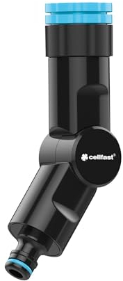 CELLFAST Verteiler Doppel Anschluss Gartenschlauch Abzweig Stufenlose Regulierung Glasfaser Hahn G1/2 G3/4 G1 Ergo