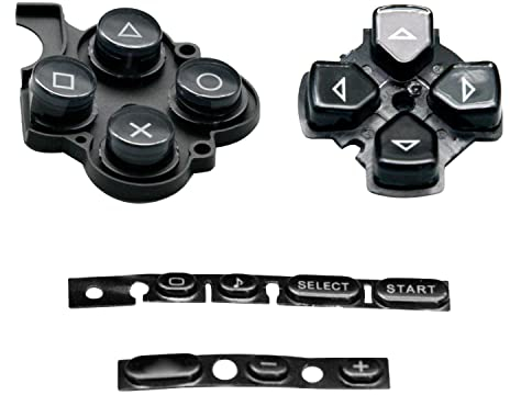 OSTENT Tasten Tastenfeld Set Reparatur Ersatz für Sony PSP 3000 Serie Konsole - Farbe Schwarz