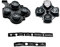 OSTENT Tasten Tastenfeld Set Reparatur Ersatz für Sony PSP 3000 Serie Konsole - Farbe Schwarz