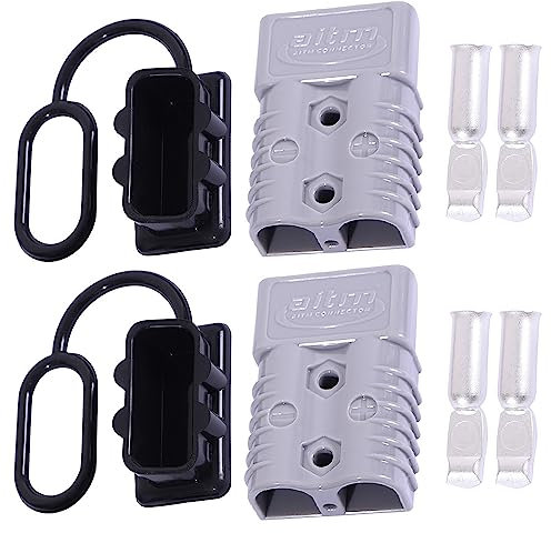 175A Connecteur de batterie AWG 1/0 Batterie à Connexion Rapide Connecteurs d'Alimentation Modulaires Déconnexion Rapide (Gris)