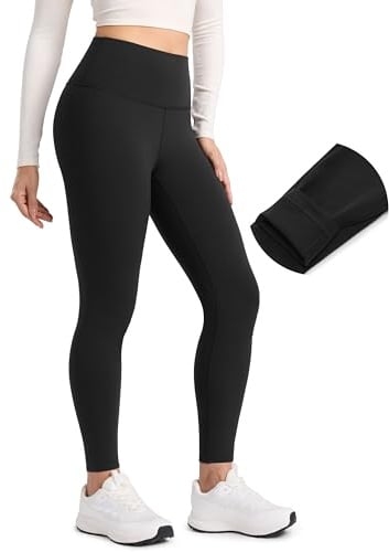 CRZ YOGA Matta fleecefodrade leggings 28'' | Termisk, Casual, Full längd, Vinter, för kvinnor