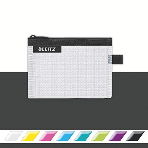 Leitz WOW Reise Zip-Beutel, durchsichtig, Ideal zur Organisation auf Reisen, Wasserabweisend, Klein, 14 x 10,5 cm, Schwarz, 40240095