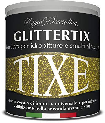 TIXE Glittertix Additivo Glitter per Pittura – Effetto Luminoso e Brillante per Superfici Decorate, BRONZO 250 ML