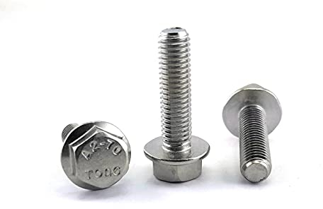 Sechskantschrauben mit Flansch Bund Edelstahl A2 DIN 6921 M8x25 x20