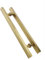 Maniglie per Porte in Vetro Retrò,Maniglia Doppia Barra laterale in Acciaio Inossidabile Spazzolato,Maniglioni Quadrata per Porta,per Hotel Home Club Office Store Barn(goldHole center 300mm)