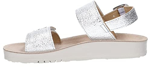 Geox Mädchen J Costarei Gi Sandalen, Silber, 37 EU