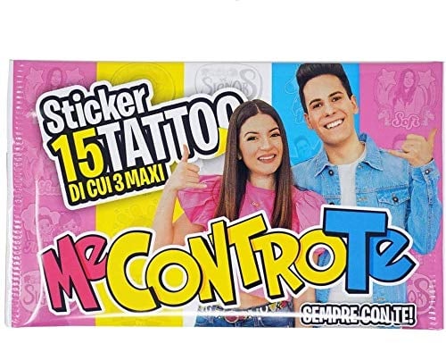 Me Contro Te 15 Tatuaggi 1 BUSTINA Sticker TEMPORANEI Bambini Tattoo Lui E SOFI