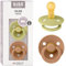 BIBS Colour Schnuller 2er-Pack, BPA-frei, Kirschform Nippel. Naturkautschuk/Latex, Größe 2 (6-18 Monate), Meadow/Earth