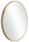 PHOTOLINI Spiegel rund Gold 50 cm mit Metallrahmen, Wandspiegel, schmaler Rahmen, Elegantes Design für modernes Ambiente, Dekoratives Highlight für jeden Raum