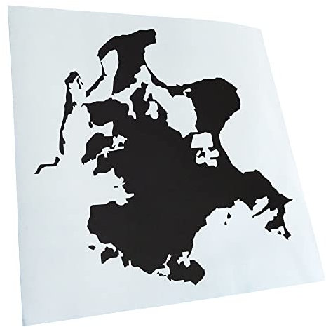 Kiwistar - Autoaufkleber - Mattschwarz - 10x10cm Rügen - Deutschland - Insel - Heckscheibe Auto Aufkleber wetterfest für Kfz LKW Mofa Truck - Sticker außen selbstklebend Tuning Zubehör für Fenster