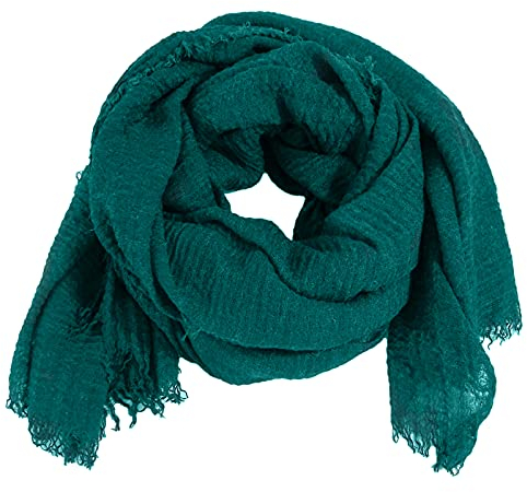 Niklarson Schal Tuch petrol 190x100cm Damen Poncho Stola Pareo Viskose T2227
