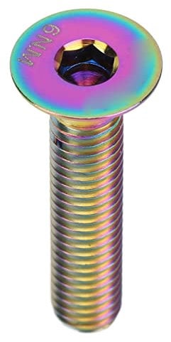 VGEBY Headset Cap Bolt Stem Top Cap Fixing Bolt M6x30mm Bike Stem Bolt Screw Titanium Alloy for Bike Repair(Colorful) Bicycles And Spare Parts