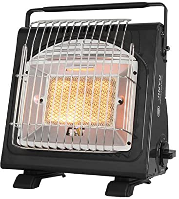 EdirFtra 2in1 Four à gaz avec Fonction de Cuisson, Chauffage à gaz Portable, cuisinière de Camping, Plaque de Cuisson au gaz, consommation de gaz, 108 g/h, allumage piézo (Four à gaz), sans gaz