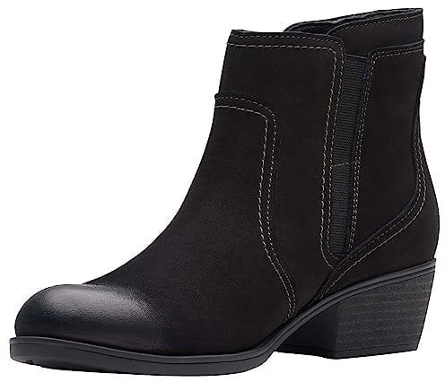 Clarks Charlten Ave, Stivali alla Moda Donna, Nero Nubuck, 35.5 EU