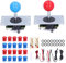 KOSDFOGE, Juego de Arcade de 2 Jugadores, Kits de Bricolaje, Botones Pulsadores Iluminados con LED, Codificador USB para Juegos de PC, 5V(Rojo Azul)