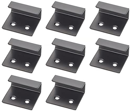 Lot de 8 supports de suspension pour carrelage en céramique en acier inoxydable de 25 mm avec vis de montage (noir)