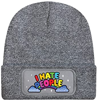 Grindstore I Hate People Heather Beanie Grau, grau, One size