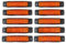 10x Gelb Begrenzungsleuchten Seitenmarkierungsleuchten 6 LED 12V 24V Positionsleuchten für LKW, Anhänger, Wohnmobil, Wohnmobil, Pickup, Traktor, LKW, SUV, Boot
