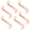 TOPWAYS Addio al Nubilato Decorazione Set, Gadget Addio al Nubilato Sposa Bride to Be Bride Team Decorazione Fascia e Velo da Sposa Accessori per Addio al Nubilato 6pcs (Team Bride Oro Rosa)