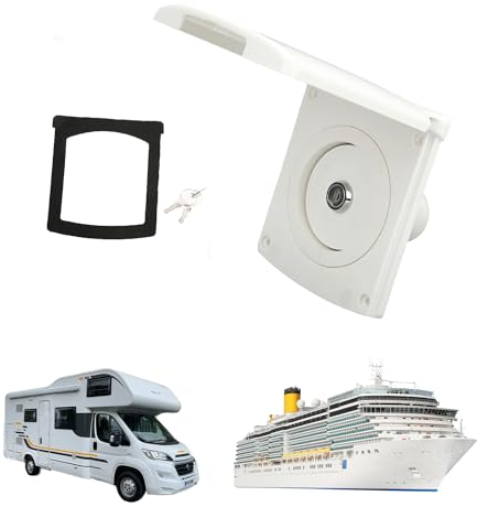 Bouchon de Réservoir d'eau pour Caravane 3,1 x 3,1 Pouces IP44 Port de Remplissage d'eau D'entrée de Trappe étanche Pièces de Rechange pour Camping-Car, Camping-Car, Remorque