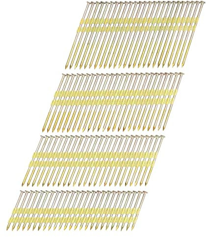 HW HAMWOO Framing Nails,21°Round Head Nail Pack,600-Pack (2- 150Pcs,2-1/2- 150Pcs,3- 150Pcs, 3-1/2- 150Pcs),Hot Dipped Galvanized,Smooth Shank