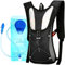 Zelnff Sac à dos d'hydratation avec poche d'hydratation de 2 L, sans BPA, sac à dos isotherme léger, sac à dos pour vélo, randonnée, escalade pour homme et femme (noir avec poche de 2 l)