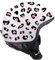 Set mit 60 Aufklebern Camouflage Leopard Pfote Katze Fußabdruck Helm Motorrad Fahrrad Auto (rosa-schwarz) Code 2255