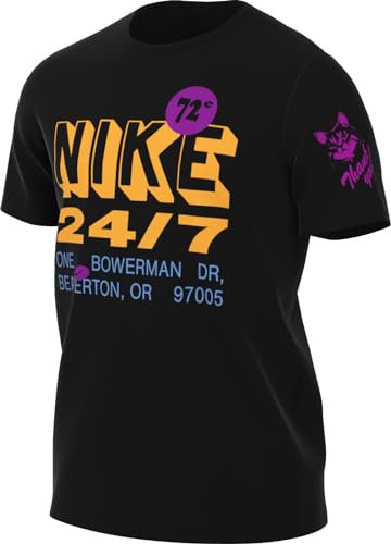Nike Top Herren Dri-Fit Uv Hyverse Short-Sleeve GFX, Black, FN3988-010, M