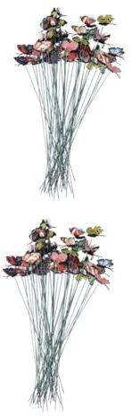 POPETPOP 100stücke Künstliche Schmetterlinge Dekorative Gartenstecker Für Für Blumenarrangements Und Gartenverschönerung