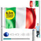 MONZANA® Asta Bandera Aluminio 6,30m Telescopica incl. Anclaje Suelo 60cm Bandera Italia Italiana