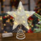 Stella Di Natale, Puntale Luminoso 25 x 20cm, In Ferro Bianco per Decorazioni Albero Di Natale