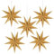 Vicloon 5 Pezzi Stelle di Carta da Appendere, 50cm Decorazione Stella di Carta 9 Punte, 5D Addobbi Natalizi Stella per Decorazione Finestra, Natale, Avvento, Festa, Compleanno, Matrimonio(Carta Kraft)