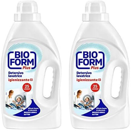 Bioform Plus Detersivo Lavatrice Liquido Igienizzante, Fragranza Eucalipto, 30 Lavaggi (Confezione da 2)