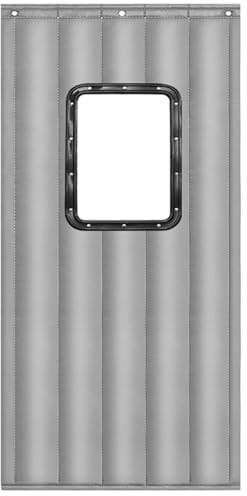 Tenda for porta coibentata termicamente for l'inverno, copertura for porta coibentata con finestra trasparente, divisorio for la privacy resistente e addensato in inverno for porta d'ingresso, porte d