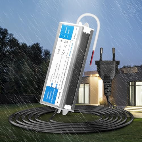 KSIBNW LED Trafo 12V 36W 3A Netzteil Adapter IP67 Outdoor Wasserdicht Transformator mit Stecker, Treiber 230V AC auf DC 12Volt Konstantspannung Niedervolt Schaltnetzteil für Außen LED Streifen