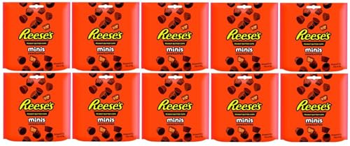 10 Tüten Reese's Peanut Butter Cups Minis 90 g + Space Keks gratis a 45 g von Onlineshop Bormann
