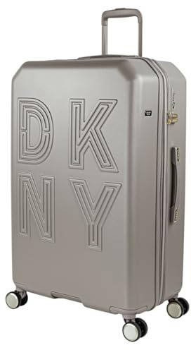 DKNY - Koffer XL, Hartschalenkoffer, Reisekoffer Mit Rollen, Koffer Hartschale und Koffer & Trolleys - Robust, geräumig und ideal für Lange Reisen. Mit TSA-SchlossErweiterbar, Asche