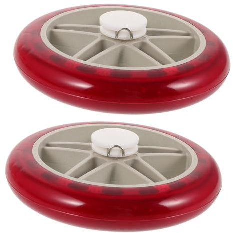 Cabilock 2pcs Shopping Cart Wheels Replacement for Rolling Carts PU Material for Grocery Trolleys Efficient Transport Accessory Stylish Star Design