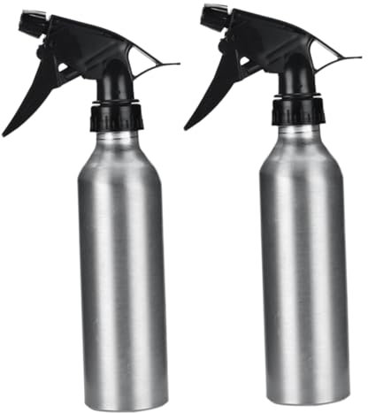 ROMISBABA 250ml Refillable Aluminium Alloy Spray Bottles for Plants and Cleaning 2 Pack Fine Mist Water Sprayer Adjustable Nozzle