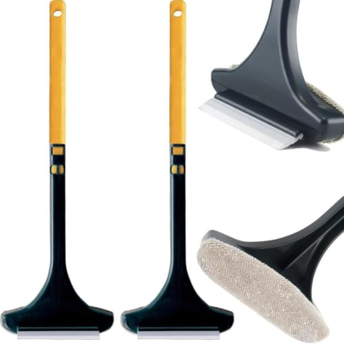 2 Pezzi Spazzola Per Zanzariere Senza Smontaggio | Pulitore Multiuso Per Superfici Domestiche | Testa Doppia Per Spazzolatura E Spazzacqua | Materiale Resistente, Zanzariere, Divani E Pareti Interne